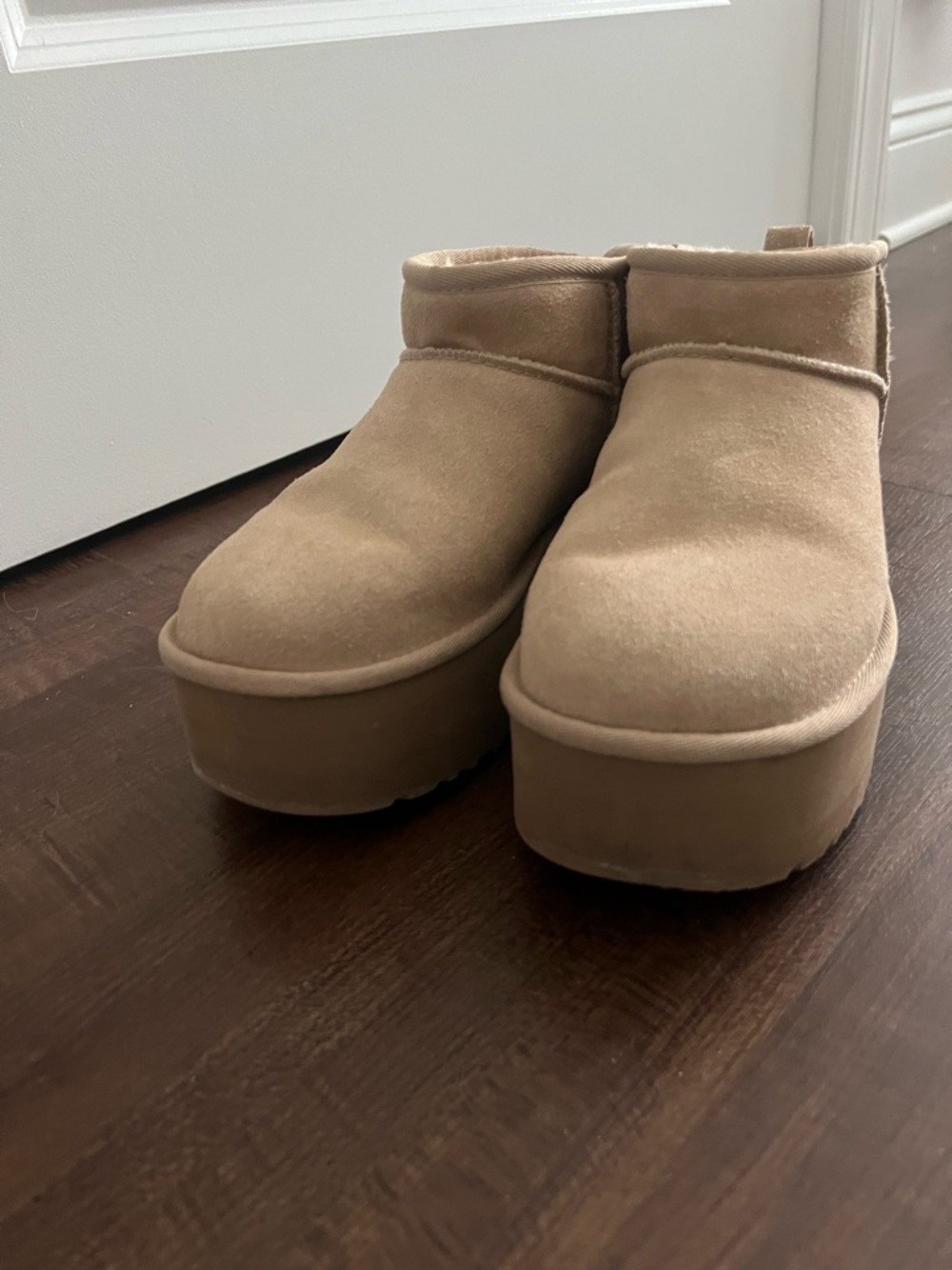 UGG Women's Chestnut Platform Shearling Ankle Slippers - Picture 2 of 5